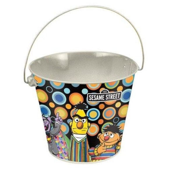 Vandor Sesame Street Tin Bucket with Handle Printed Bucket  #32175 - Picture 1 of 3